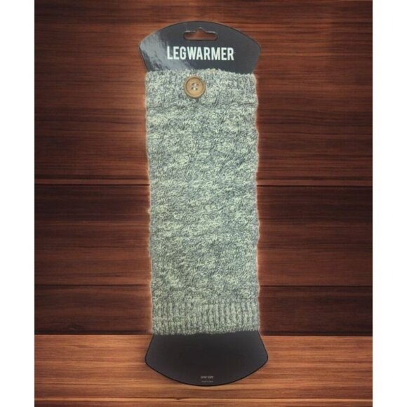 Cozy Knit Button-Accent Leg Warmers One Size Gray Heather - Picture 1 of 4
